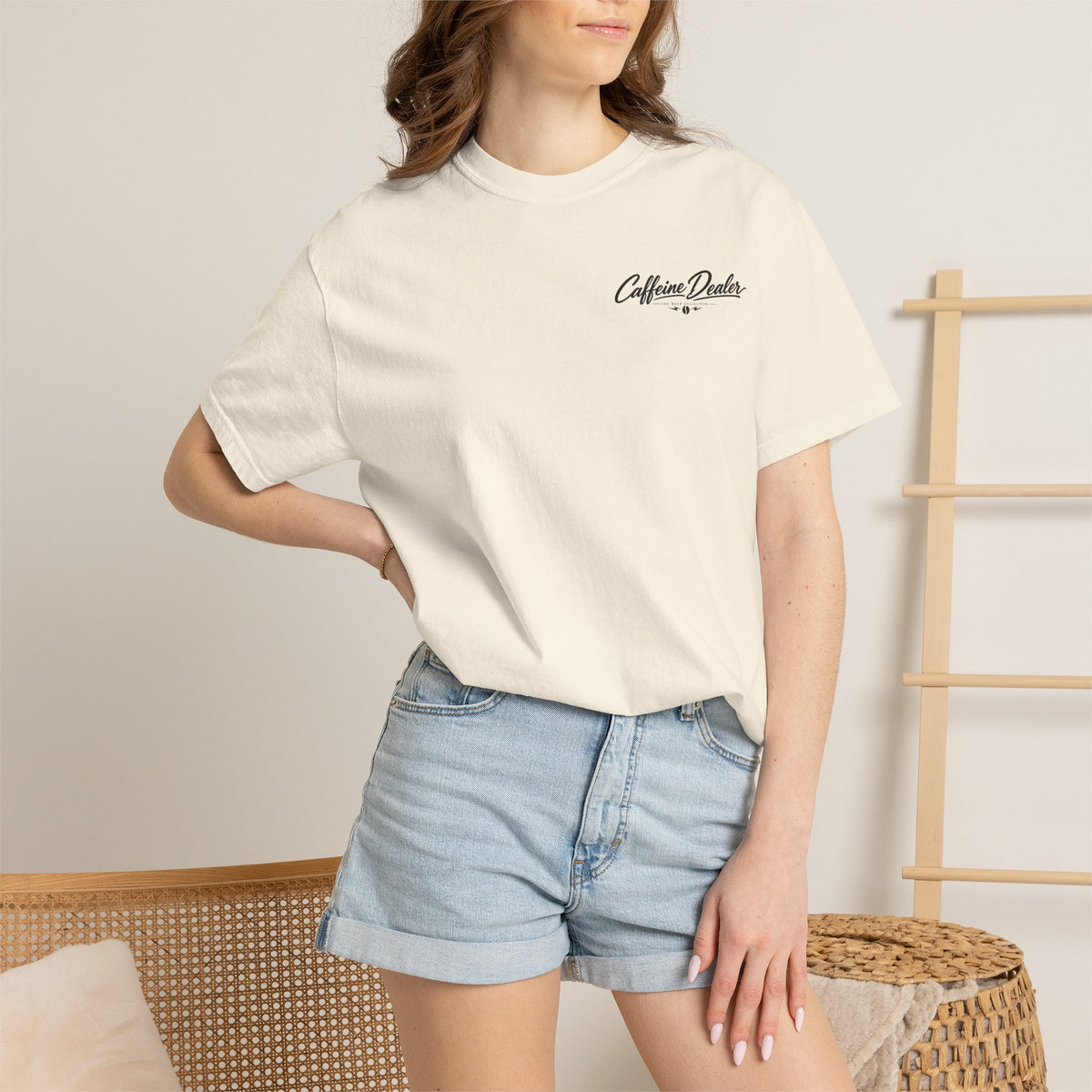 Caffeine Dealer T-Shirt — "By the 4 Bestie" Retro Car Coffee Tee