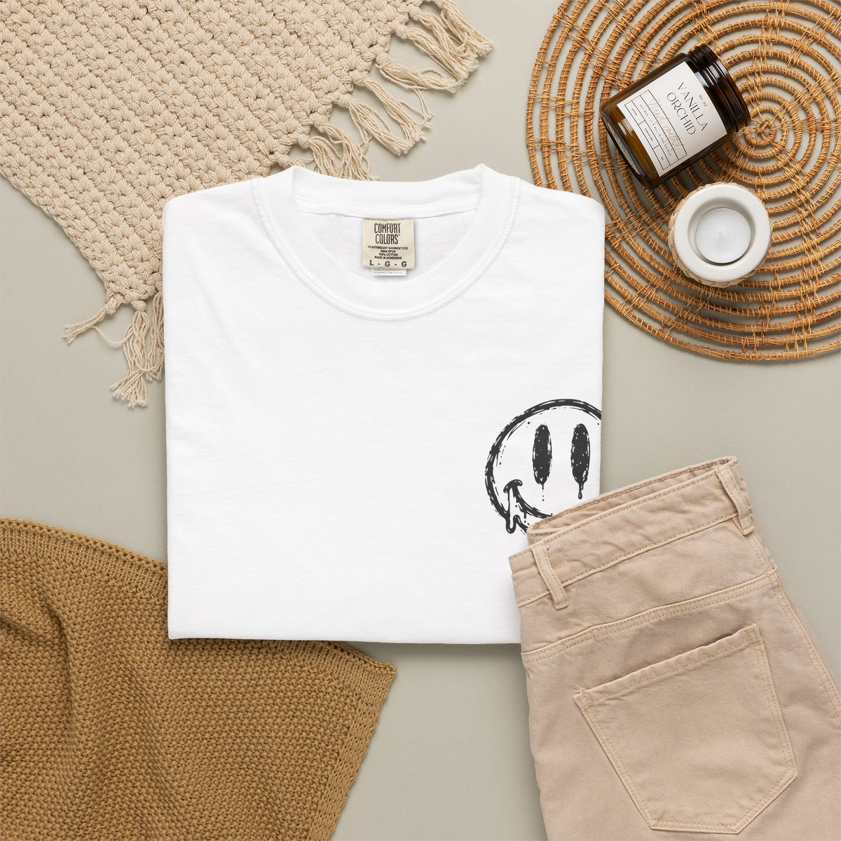 Coffee Mood T-Shirt — "Good Coffee Good Mood" Smiley Tee