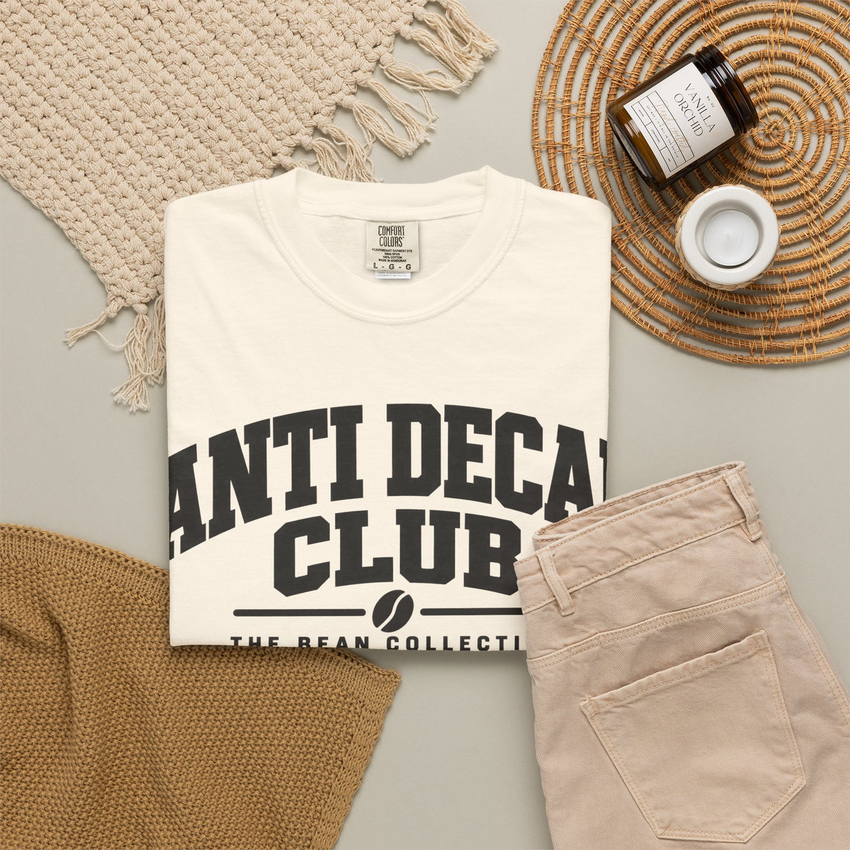 Anti Decaf Club T-Shirt — Retro Coffee Lover Tee